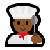 👨🏾‍🍳 man cook: medium-dark skin tone display on Windows